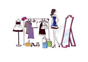 免費(fèi)下載手繪女孩衣服模板 EPS格式編號(hào)17862390，盡在千圖網(wǎng)